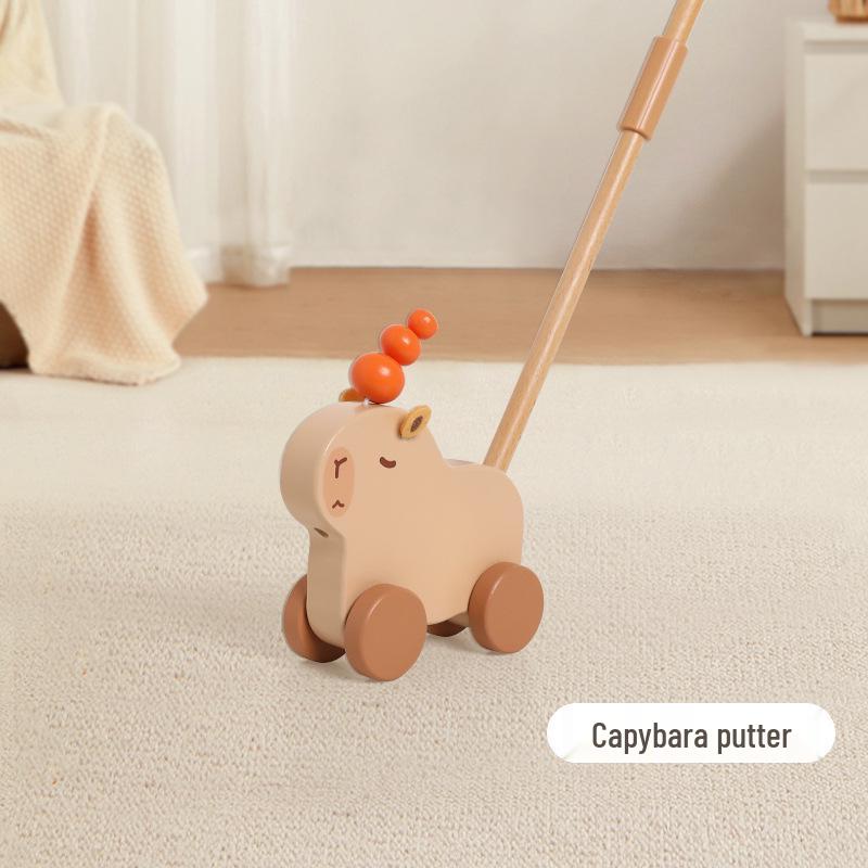 Kaisai Wooden Baby Walker for Toddlers: Early Education Push Toy Push Rod Series