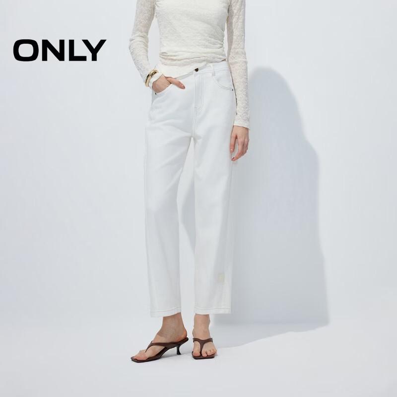 ONLY Women s High-Waist Tapered Cropped Boyfriend Jeans L