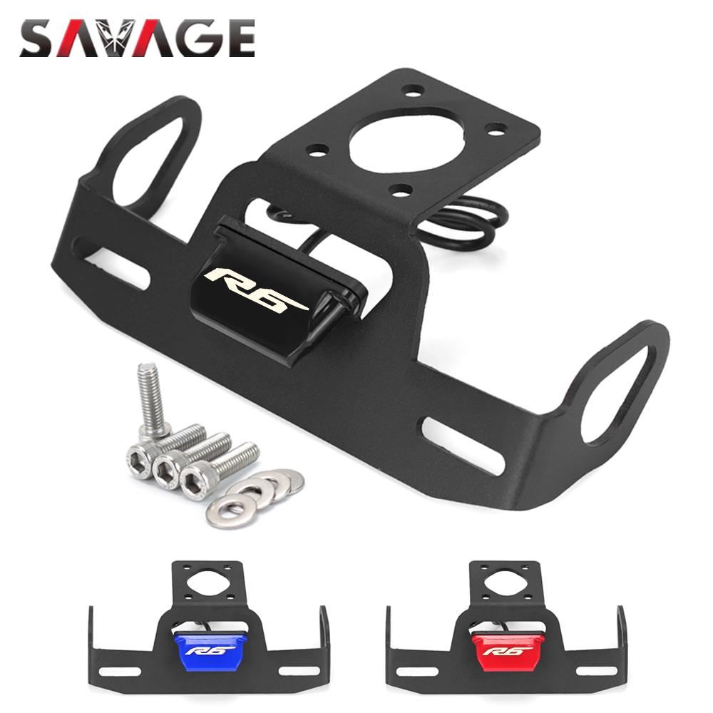 

Держатель номерного знака для YAMAHA YZF R6 2006-2022 YZFR6 18 2020, кронштейн задней рамы мотоцикла, светодиодный светильник с номером, крыло