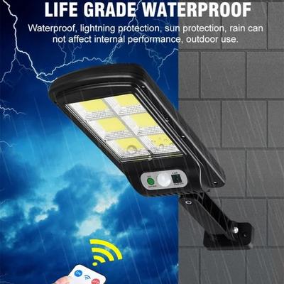 Lampa solarna do domu na zewnątrz wodoodporna uliczna ogrodowa z czujnikiem ruchu na podczerwień 12 COB Smart pilotem