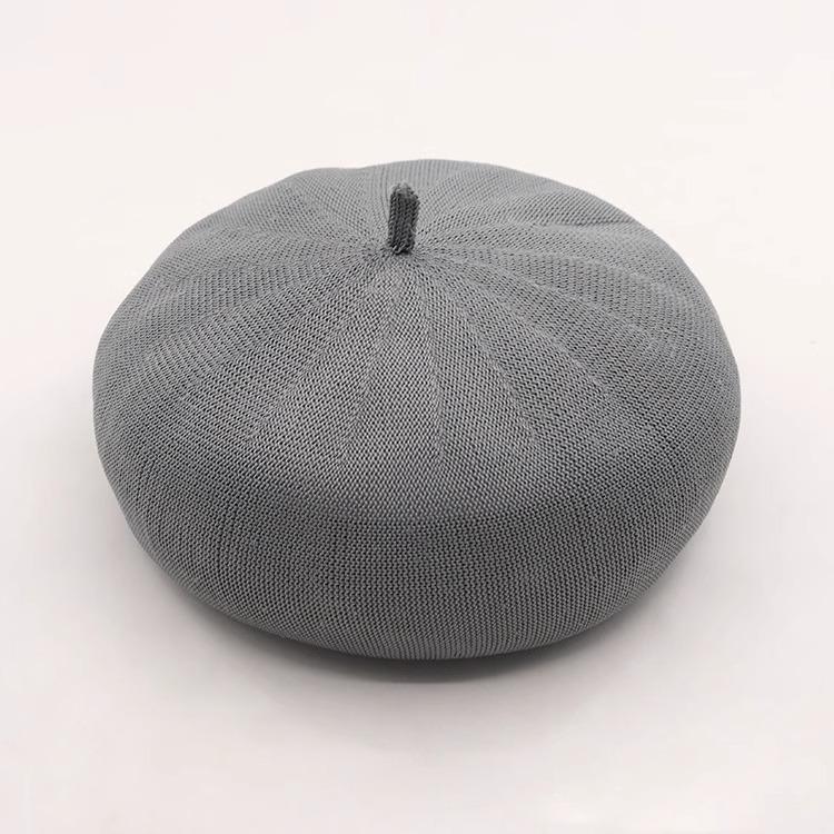 Dzianinowy kapelusz malarski z lodowego jedwabiu damski regulowany letni beret wszechstronny modny krem do opalania różowy kapelusz chmurka cienki