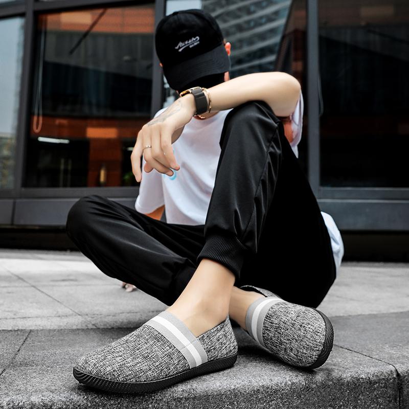 Fashion Sneakers Men's New Flat Bottomed Loafers Lightweight Set for Outdoor Non Slip Casual Shoes Luxury Soft Soled Walking Shoes