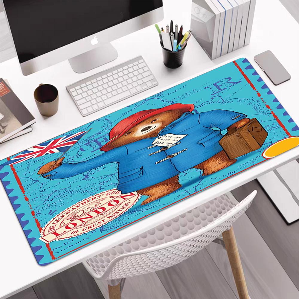 Paddington Bear Theme Mouse Pad, Non Slip Rubber Base, Multifunctional Office & Home Decor, Perfect for Workspace Personalization.