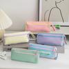 Korean Version Color Blocked Student Pencil Case, Cute Stationery Bag, Large Capacity Stationery Storage, Simple Pencil Case
