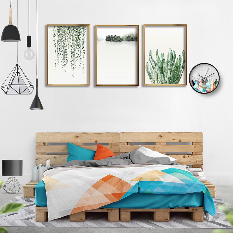 WCIC New Aquatic Vines Green Plant Leaves Decorative Home Wall Decoration Hanging Painting
