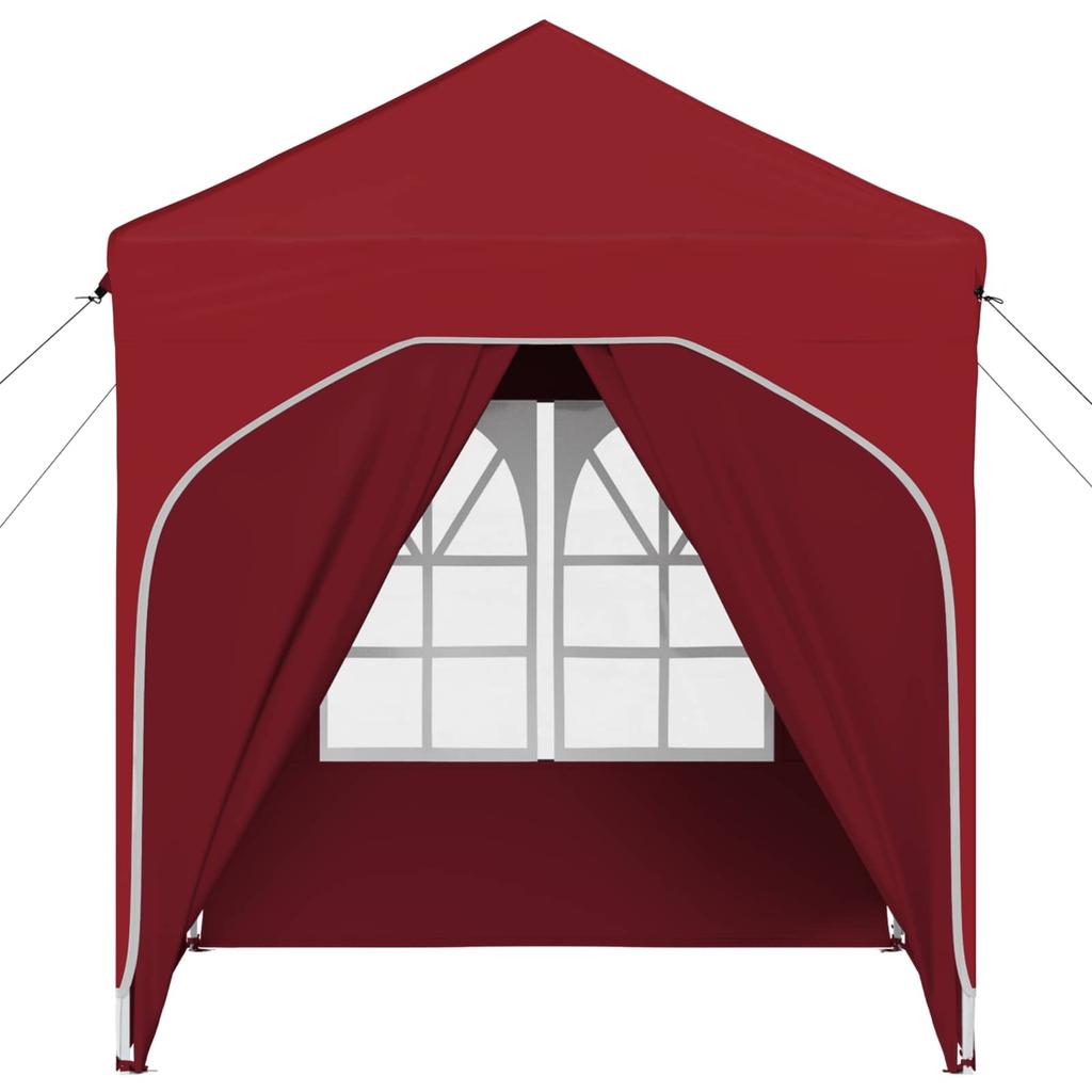 Pop Up Party Tent 192 X 192 X 245 Cm Burgundy Red