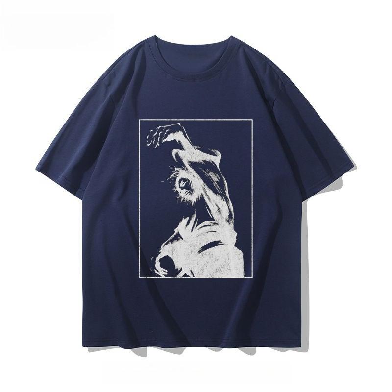 

2025 Autumn and Winter New Men s and Women s Retro Knight Print T-shirt Pure Cotton Round Neck Comfortable High-quality T-shirt S