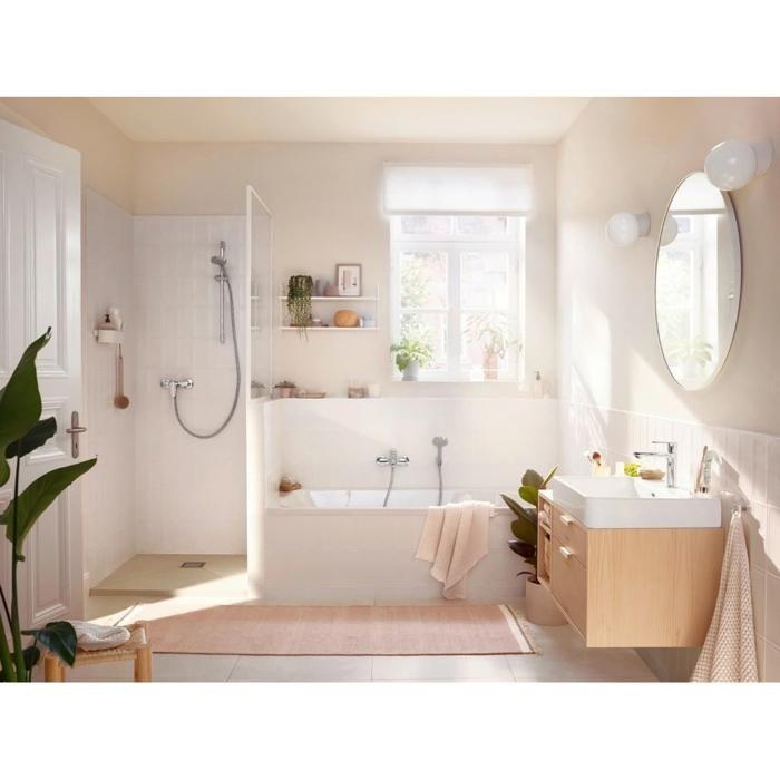 Robinet de baignoire - HANSGROHE - Rebris S - Chromé - 2 fonctions - Design élégant