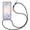 Coque pour Samsung Galaxy S26, Protection Renforcée TPU Antichoc Transparent avec Cordon Noir