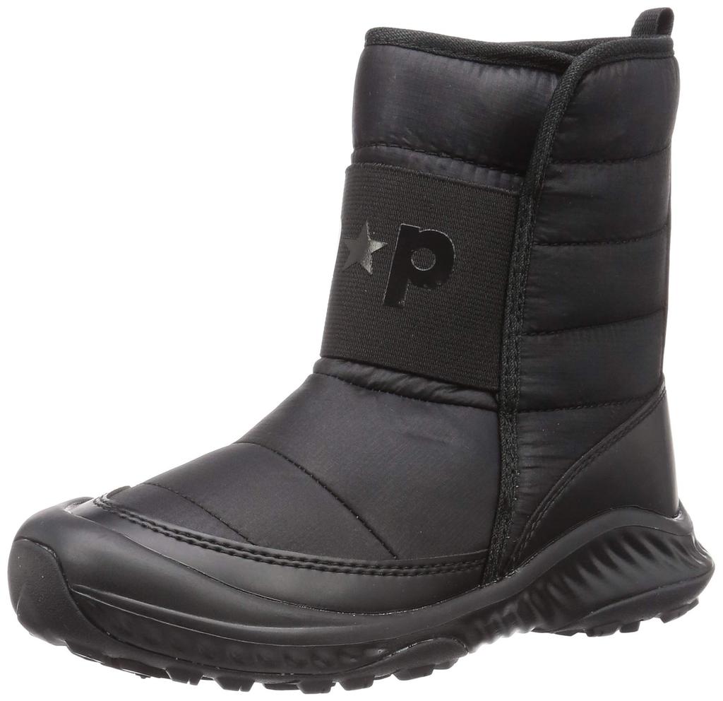 Achilles NPS 0300 Down Cold Sizes 19cm Kids' Girls' Snowshoes, Water-Repellent, Weather, 19-25cm, 2E, Black,