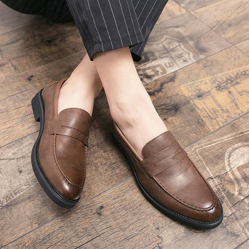 Fashion New men's casual business outdoor shoes Loafer gentlemany Loafers for Men  Wedding Party Dress Shoes Outdoor Walking  Shoes