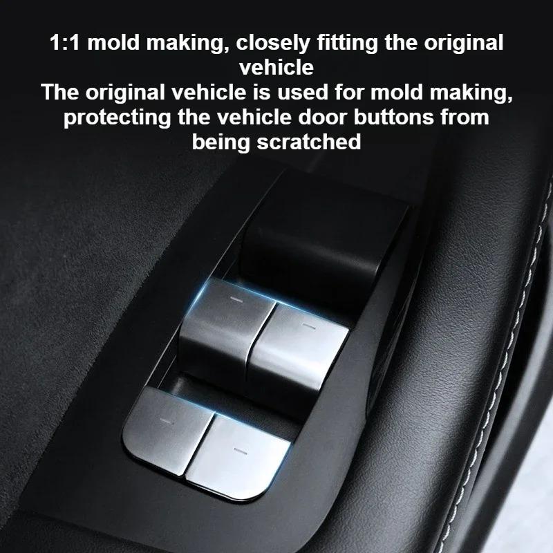 Window Button Protectors Cover Accessories Car Door Window Protective Film Kit for Tesla Model Y Juniper Model 3 Highland 2025+