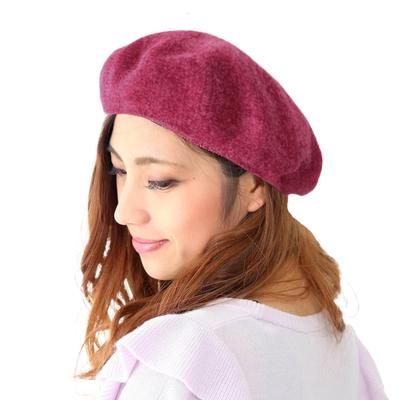 Chenille-Garn Verstellbare Größe Nummeriert Rubin [Richtung] Damen-Barett, Barett, Frühling/Herbst/Winter, (TGY-0004) (JP, Größen 56,0 cm, 57,5 cm, Rosa)