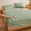 Thicken Quilted Mattress Cover Non-slip Three-layer Structure Brushed Cotton Bedspread On The Bed Queen King Size Sheet