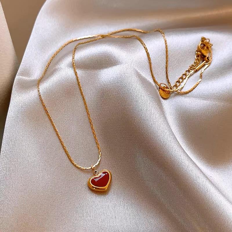 Gold Brick Necklace for Women, Light Luxury, High-end Design, Niche, Gold Collarbone Chain, New Trendy Chain