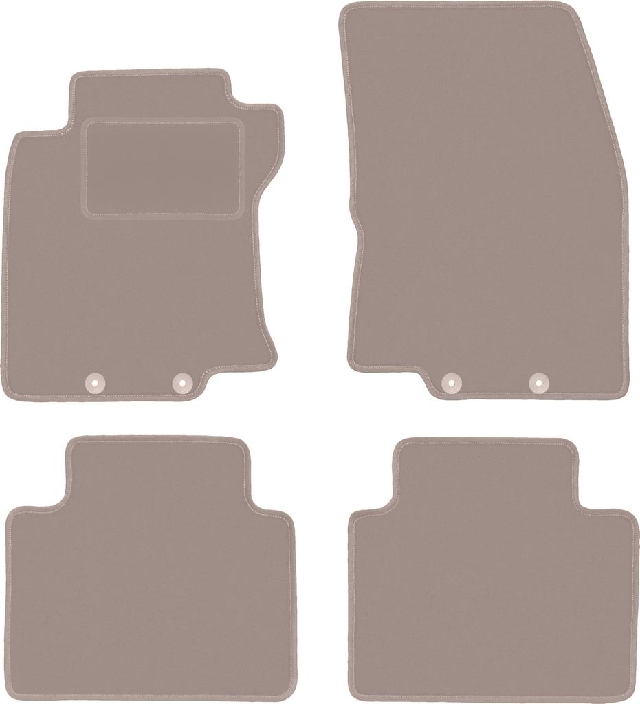 Beige Velours-Fußmatten für: Nissan X-Trail III T32 SUV (2013-2017)