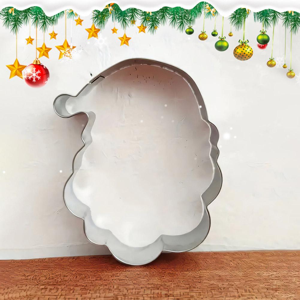 6 ST Julsmåtteformar Jultecknad Småkaksmallar Tomten Snöflinga Vändande Sockerbakverk Bakverktyg