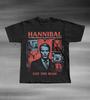 Hannibal Lecter Grafik-T-Shirt | Eat The Rude Horror-Collage T-Shirt