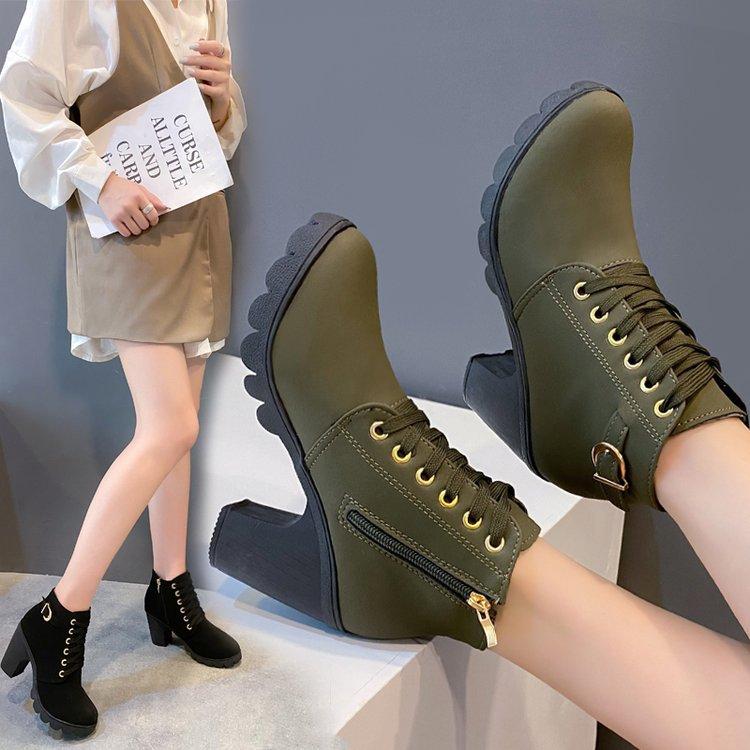 Women's Ankle Boots Free Shipping 2024 Autumn Fashion Elegant Faux Suede Elegant Concise Solid Colors Warm Casual Shoes Ladies