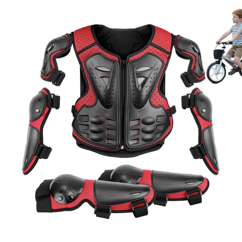 Kids Motorcycle Protector Motorcycle Waistcoat Child Body Protector Kids Motocross ATV Dirt Bike Chest Spine Knee Elbow Pad
