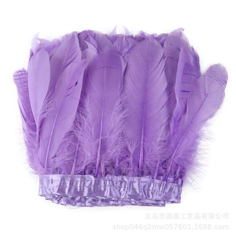 Natural Color Goose Feather Big Floating Cloth Edge Clothing Accessories 2 Meters A Pack Of Feather Cloth Belt Diy New