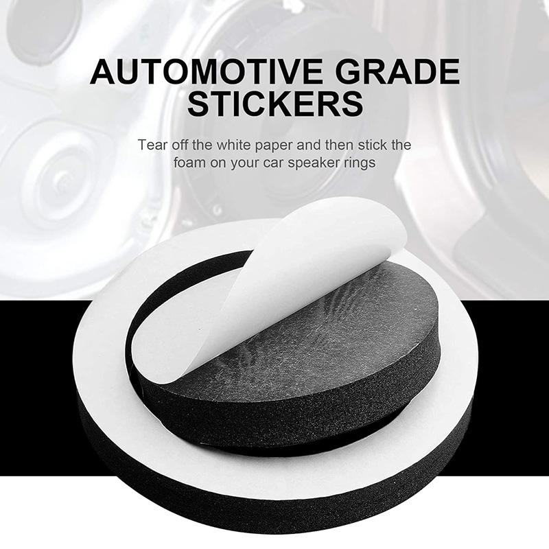 4Pcs Foam 4 Inch/5 Inch/6.5 Inch Car Speaker Sound Insulation Ring Cotton Bass Door Trim Soundproof Auto Interior Accessories Foam Universal