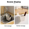 Sink Mount Kitchen Drainier Suction Cup Basket Large Capacity Simple Installation Kitchen Sink Cutlery Drainer Utensil Strainer