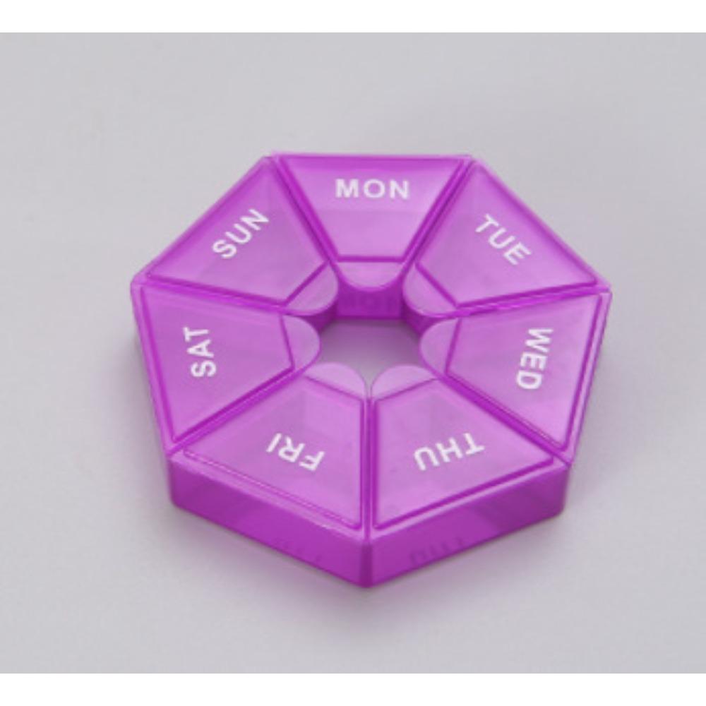 Przenośny 7-dniowy ośmiokątny pojemnik na pigułki z oznaczonymi przegródkami