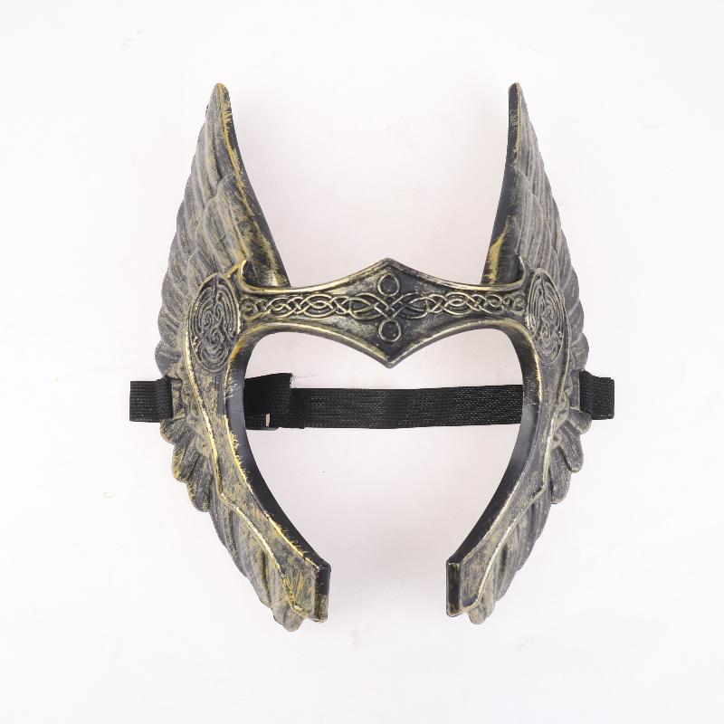 Viking Style Half-Face Mask Plastic Anime Mask Helmet Cosplay Masks Halloween Costume Accessories Party Props