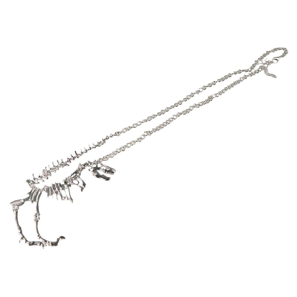 Exaggerated Dinosaur Skeleton Necklace Punk Dragon Necklace Tyrannosaurus Chain Choker Unisex