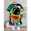 Summer Fashion 3D Cute Cartoon Digital Print Casual Comfortable BreathableAnd Lightweight Children's Set