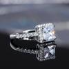 New Perfect Princess Cut Cubic Zirconia Women Engagement Wedding Rings Fashion Contracted Style High Quality