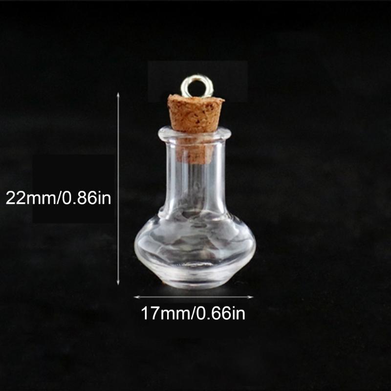 10pcs Clear Glass Containers Jars Bottles with Cork Tops Set For Creative Pendant Or Home Office Decorative Use