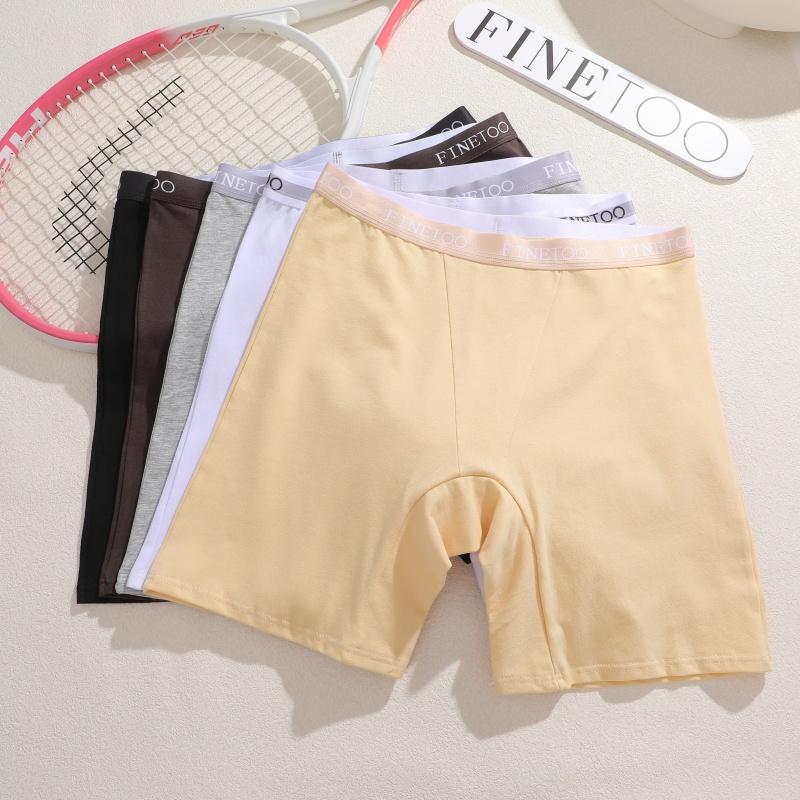 2pcs Women's High Waisted Boxer Briefs Cotton Plus Size Panties Sexy Elastic Waistband Sports Shorts Casual Comfortable Lingerie