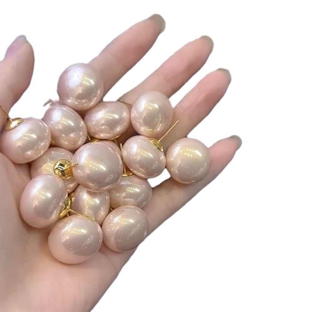 2024 Elegant Light Pink Retro Pearl 925 Stud Earrings - French Socialite Style