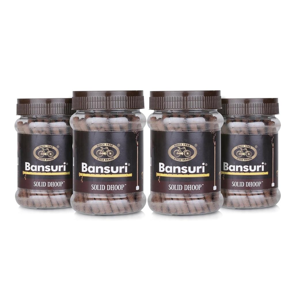 Cycle Pure Bansuri Bambooless Dhoop Sticks Loban Fragrance 100g Pack of 4 for Pooja Meditation