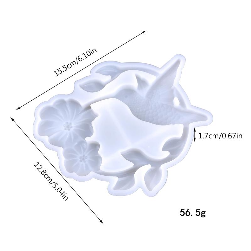 Semi-stereoscopic Hummingbird Wall Ornaments Drop Glue Mold Diy Wall Pendant Desktop Decoration Epoxy Silicone Mold