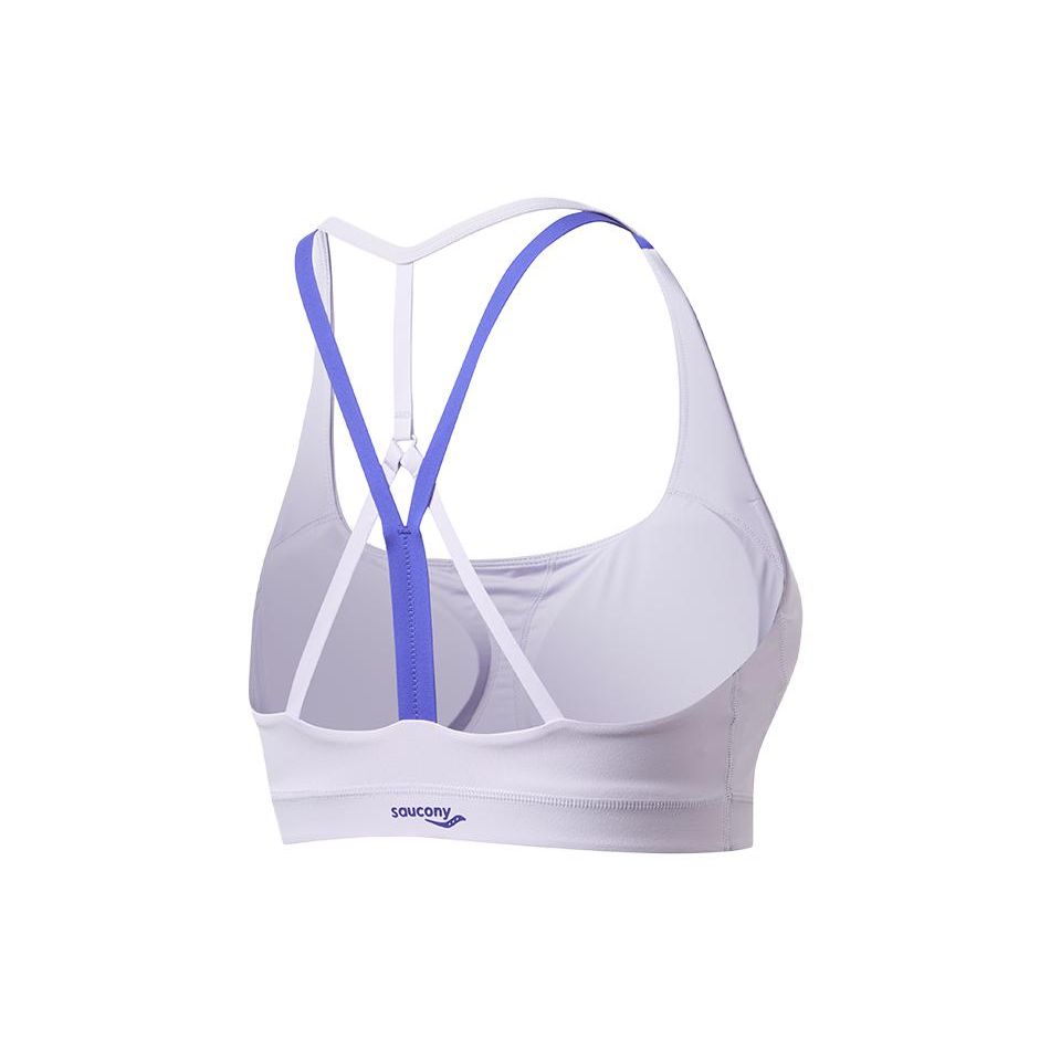 Saucony Sports Fitness Breathable Back Bra Women underwear Light-Gray Purple SC1230064A-PP15