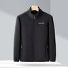 Autumn and Winter Fleece Jacket Top for Men, Standing Collar for Middle-aged and Young Men, Fleece Jacket with Added Fleece