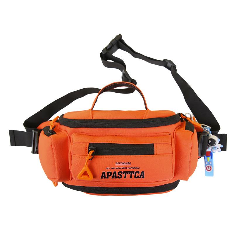 Tooling locomotive trendy cool men's breast bag fashionable Harajuku large capacity riding shoulder messenger fanny pack