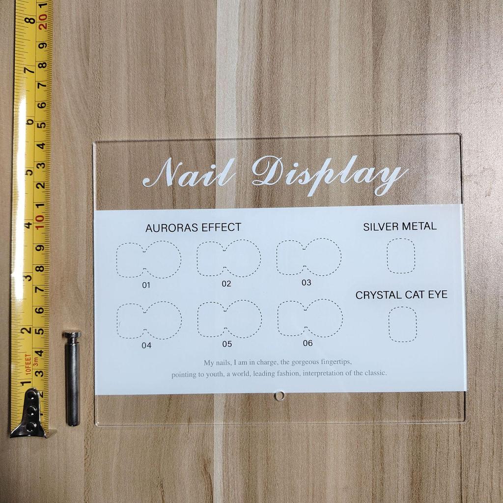 Japanese Nail Art Display Board: Three-Color Gel Polish Chart Book & Stand