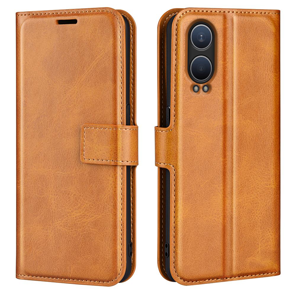 For OnePlus Nord CE4 Lite 5G/Oppo K12x 5G (China) Case Calf Texture Leather Stand Phone Cover