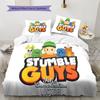 Stumble Guys Sprint Bedding Quilt Set Quilt Cover Pillowcase Home Decoration Birthday Gift (1 * Duvet Cover + 2 * Pillowcase, Without Core)