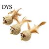 Interactive Pet Supplies for Multiple Cats Sisal Mouse Cat Toys, Feather Mice Kitten Chew Natural Toy Rope Rat Toys Teeth Cleaning, Indoor Self