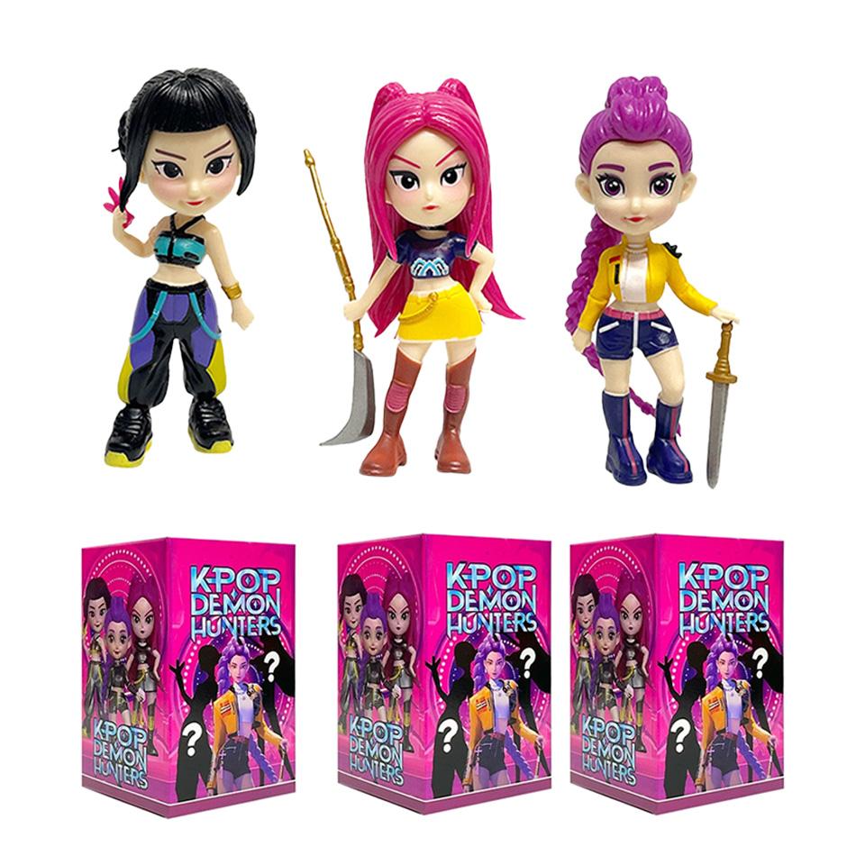 Anime Figure K-pop Demon Hunters with Box Kawaii Boys Girls Gifts For Kids Fans Halloween Christmas Figure Decorative Gifts