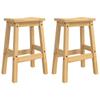VidaXL Bar Stools 2 pcs Honey Wax 44 x 30 x 63 cm Solid Pine