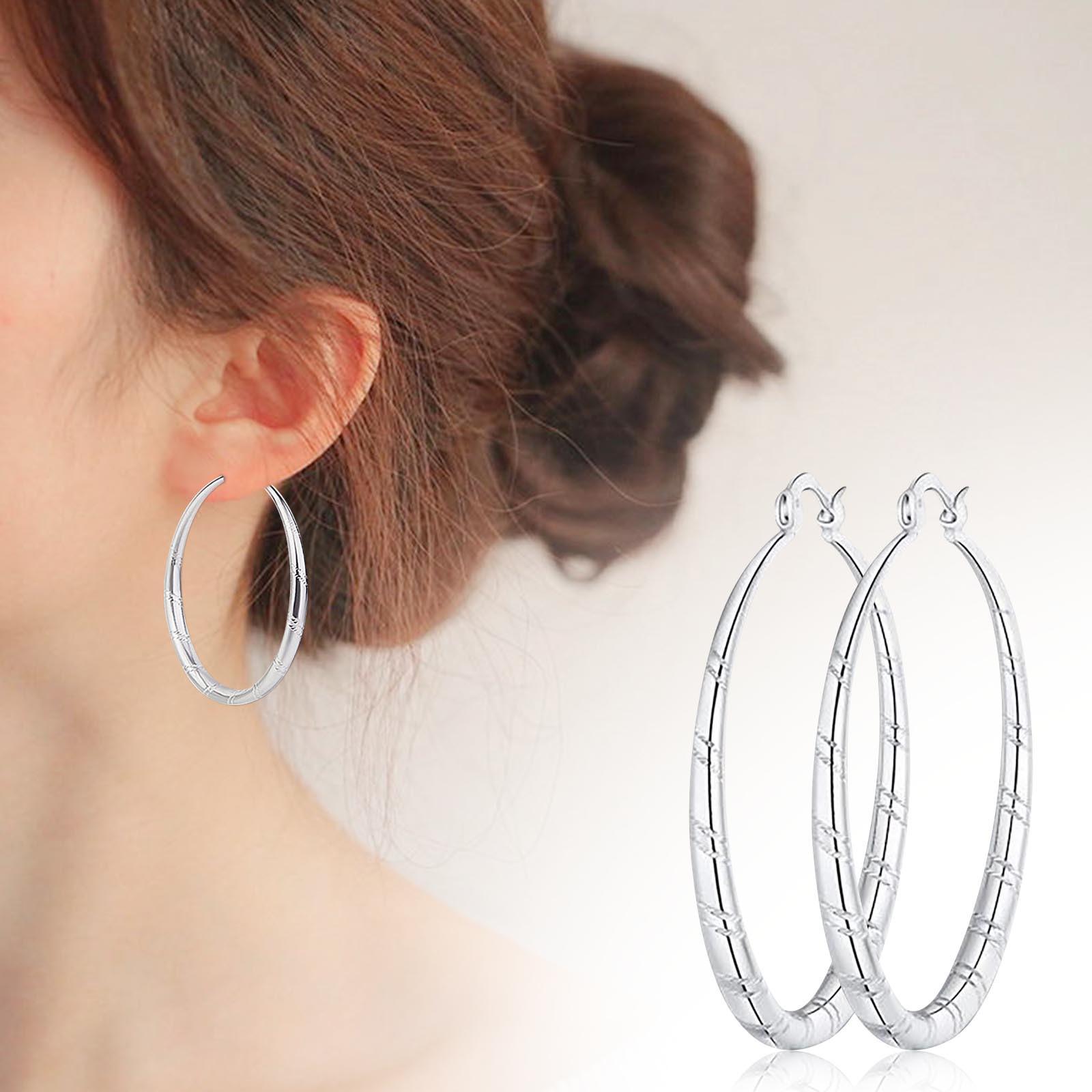 

Женские серьги-кольца из стерлингового серебра 925 пробы, свадебные украшения