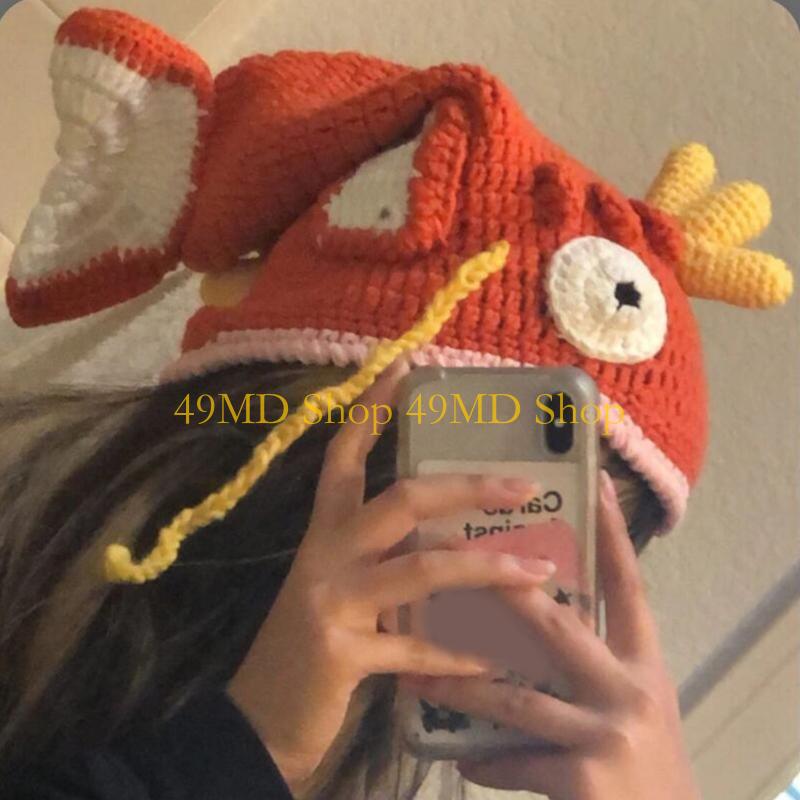 49MD Party Hats Adorkable Decorations Handmade Knitted Cartoon Photo Prop