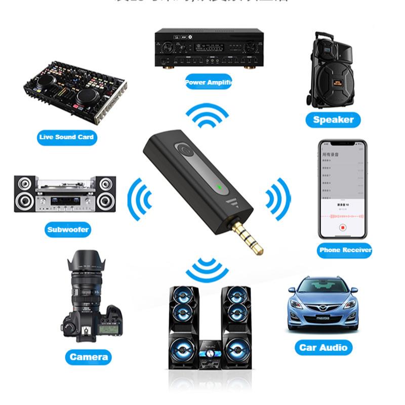 Vandlion Lavalier Lapel Wireless Microphone 3.5mm Compatible With Speaker Smartphone Car Audio And Camera