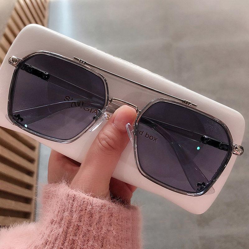 Ochelari de soare fotocromatici cu fascicul dublu de modă Ochelari de soare vintage cu blocare a luminii albastre pentru femei, bărbați, ochelari de soare pentru conducere